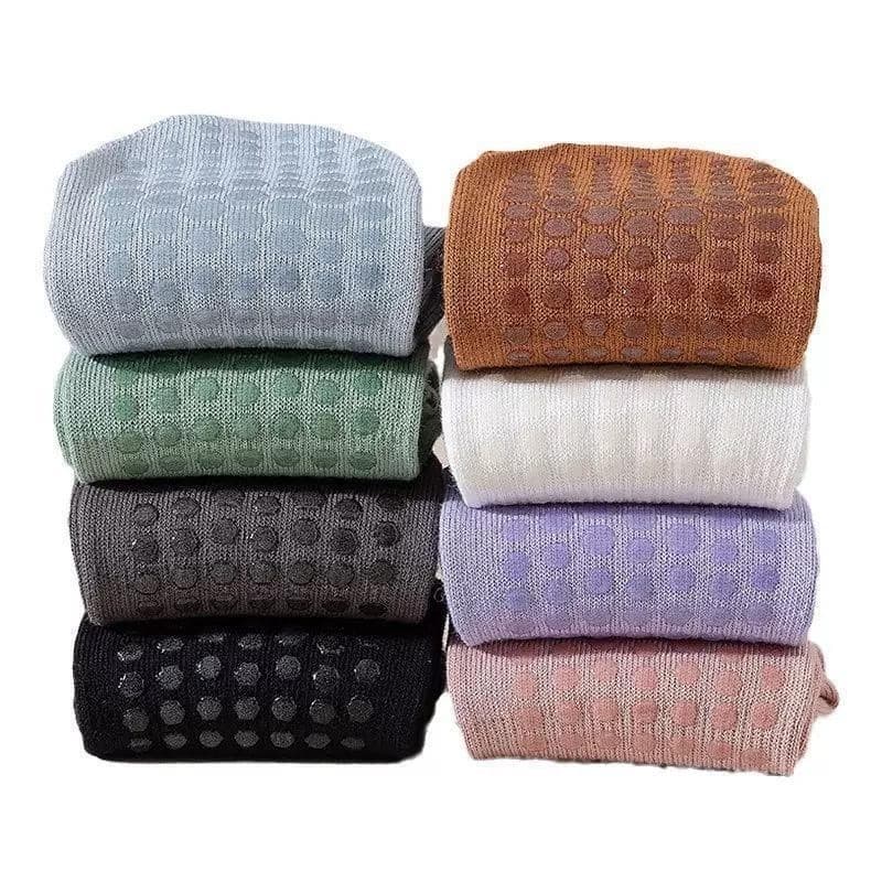 ถุงเท้าปุ่มกันลื่นCotton ระบายอากาศได้ถึงเหมาะสำหรับโยคะ/พีลาทิสCotton non-slip socks suitable for yoga รูปที่ 8