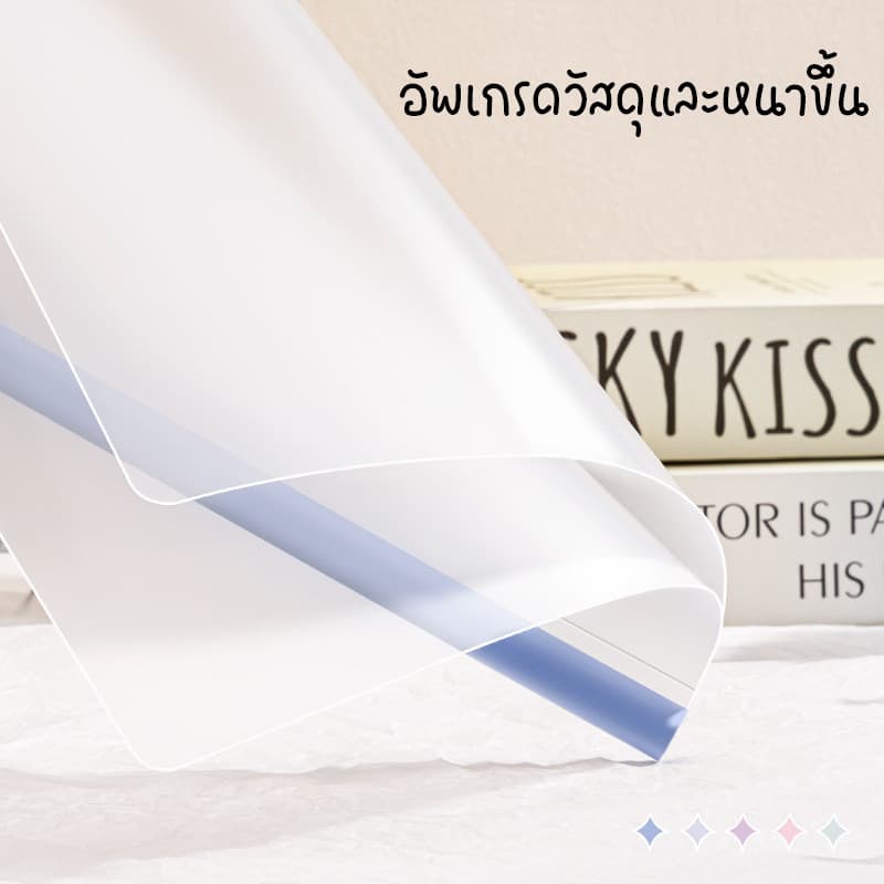 แฟ้มสันรูด ปกใส A4 ใส่กระดาษได้ 65 แผ่น เล่มรายงาน แฟ้มโชว์เอกสาร พลาสติกอย่างดี รูปที่ 7