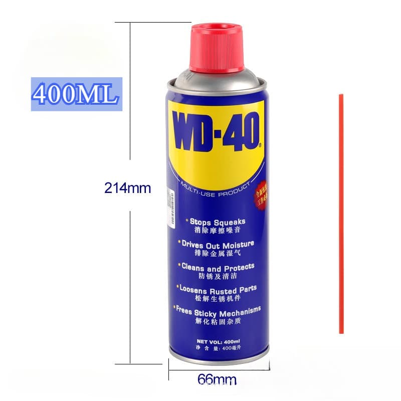 WD-40 น้ำมันอเนกประสงค์ ขนาด400 มล.ใช้สำหรับหล่อลื่น คลายติดขัด ไล่ความชื่น ทำความสะอาด และป้องกันสนิม สีใส ไม่ม รูปที่ 9