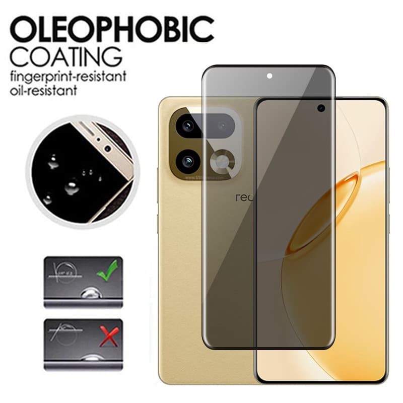 สําหรับRealme 16 Pro Plus 4G 5G 2026 โค้งความเป็นส่วนตัวกระจกนิรภัยป้องกันหน้าจอคลุมทั้งหมดฟิล์มป้องกันโทรศัพท์สําหรับRealme16Pro 16Pro + เลนส์กล้อง รูปที่ 2