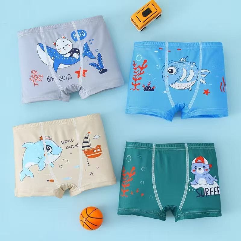 ชุดชั้นในเด็กแบบใหม่ แพ็ค 4 ชิ้น หลากหลายสไตล์ ลวดลายน่ารัก เนื้อผ้านุ่ม สวมใส่สบาย จัดส่งจากกรุงเทพฯ รูปที่ 3