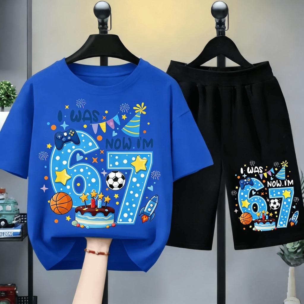 ชุดเด็ก 2 ชิ้น สไตล์วันเกิด 67 กีฬาและเกม | เสื้อยืด + กางเกงขาสั้น | สไตล์เท่ห์ | ชุดเด็กฮิตใน #ชุดเด็ก #ลาย รูปที่ 8