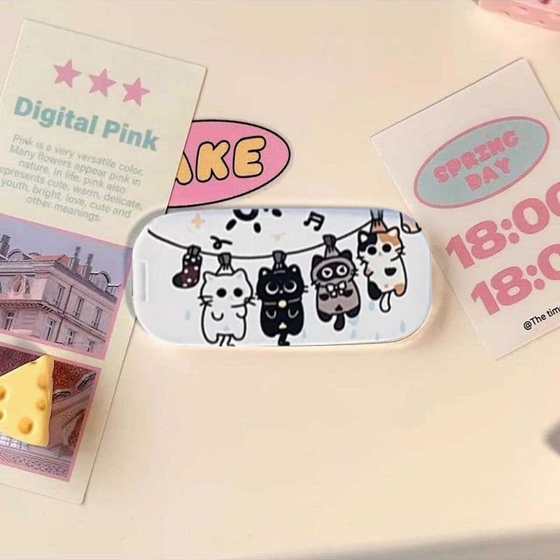 ขาตั้งติดเคสโทรศัพท์ พร้อมกระจก การ์ตูน แมวหมี ผีเสื้อ ดอกไม้ ใช้กับเคสหลายรุ่นได้ ติดตั้งง่าย สะดวกวางโทรศัพท์ รูปที่ 7