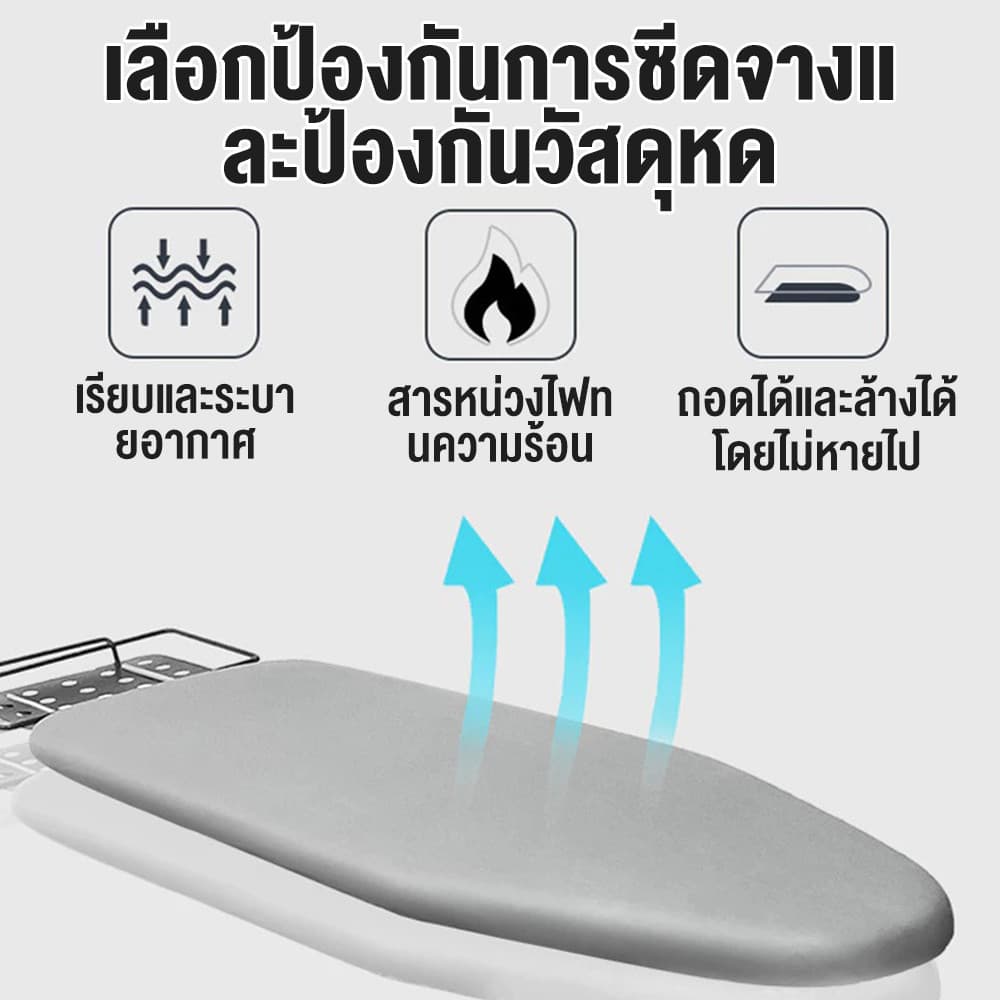 โต๊ะรีดผ้า 110x34 ซม. ปรับความสูงได้ พับเก็บได้ โต๊ะรีดผ้าแบบตั้งพื้น ขนาดใหญ่ สำหรับบ้านและคอนโด รูปที่ 6