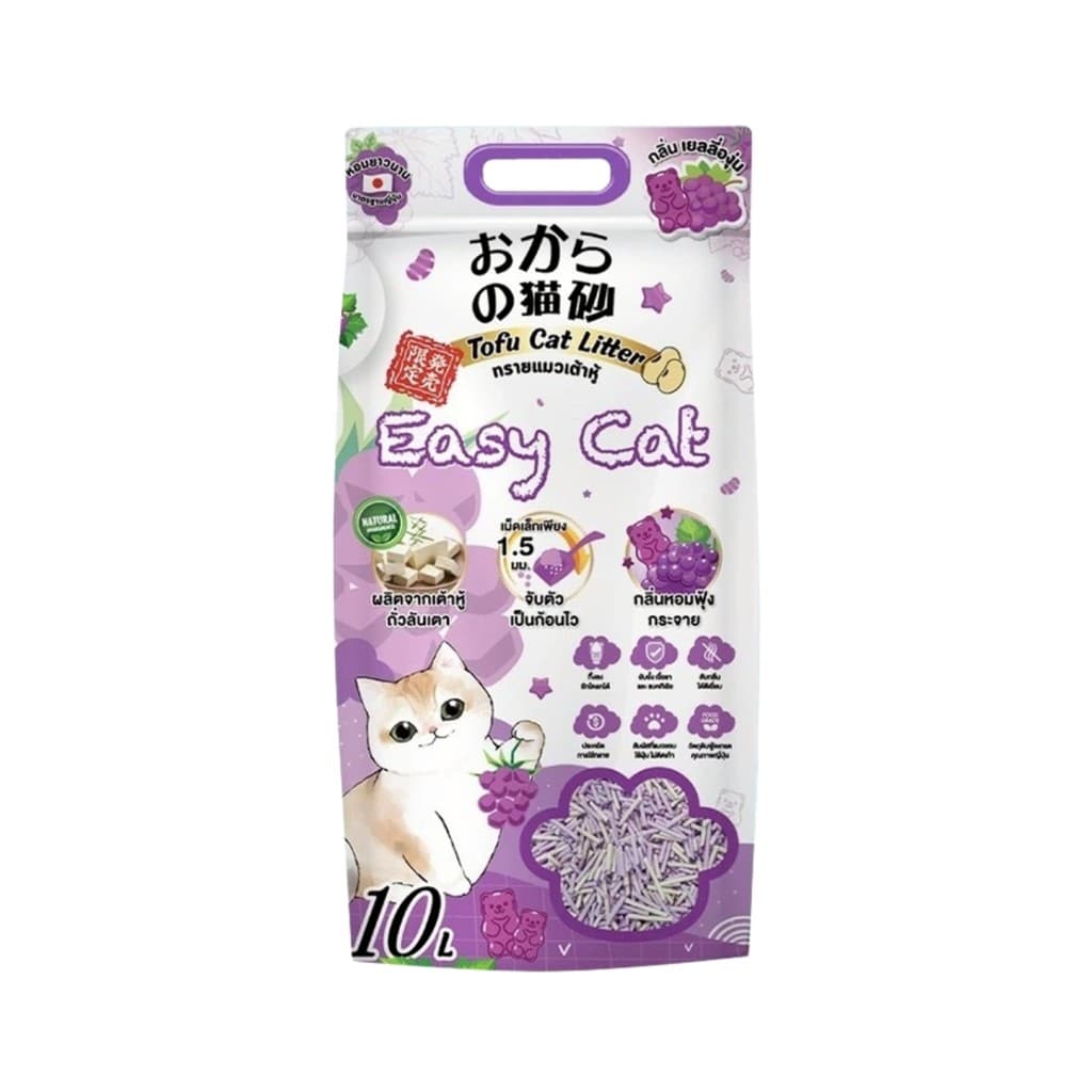 Easy Cat อีซี่ แคท ทรายแมว จับก้อนเร็ว ดูดซับดี ไม่มีฝุ่น กลิ่นหอม เม็ดละเอียด ทรายเต้าหู้ 10–20L รูปที่ 2