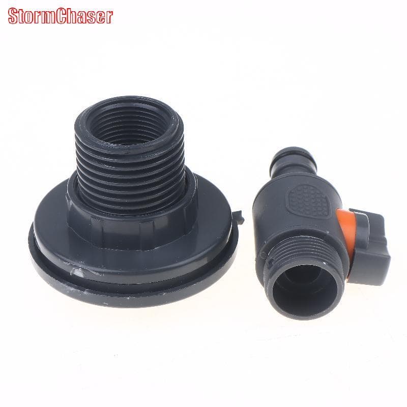 อะแดปเตอร์ถังน้ํา PVC, อะแดปเตอร์ถังน้ําทนทานพร้อมวาล์ว, ชุดขั้วต่อคอลเลกชันน้ําฝนการติดตั้ง Qui รูปที่ 2