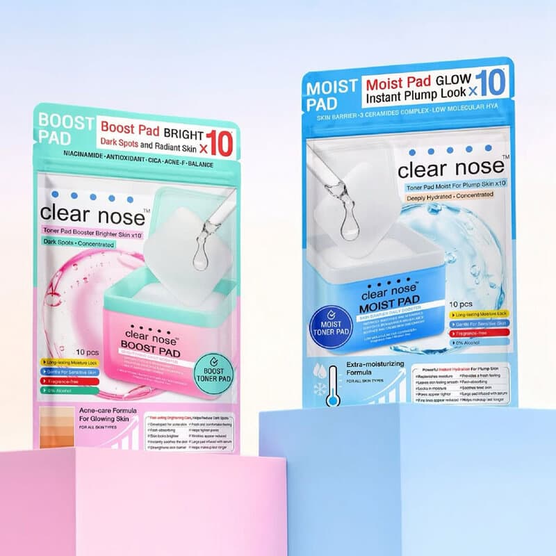 CLEAR NOSE Moist Pad Skin Barrier Daily Booster 10 Pads เคลียร์โนส มอยส์แพดบำรุงผิว สูตรชุ่มชื้น. รูปที่ 5