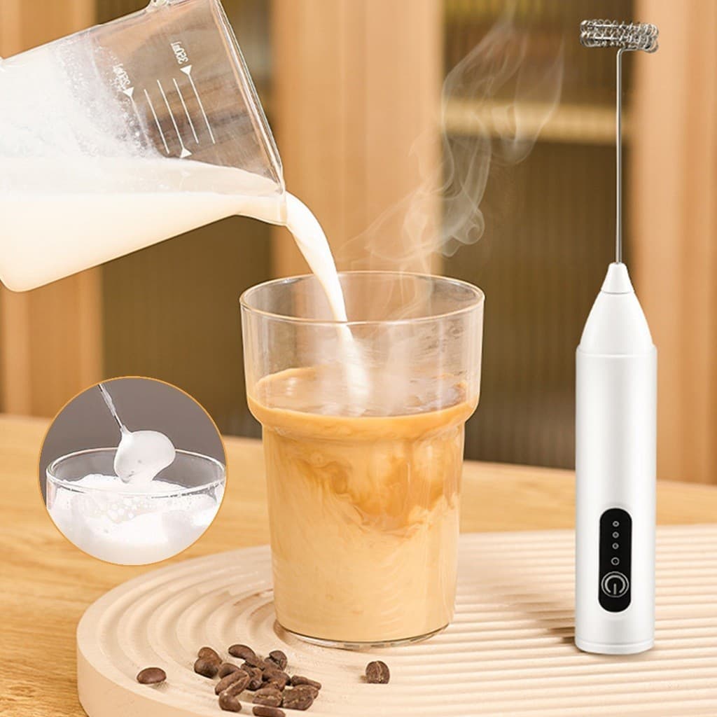 เครื่องตีฟองนม ไร้สาย ชาร์จแบต type-c ตีไข่ ตีกาแฟ เครื่องผสมอาหาร ตีมัจฉะ ชงชา ขนาดพกพา รูปที่ 3