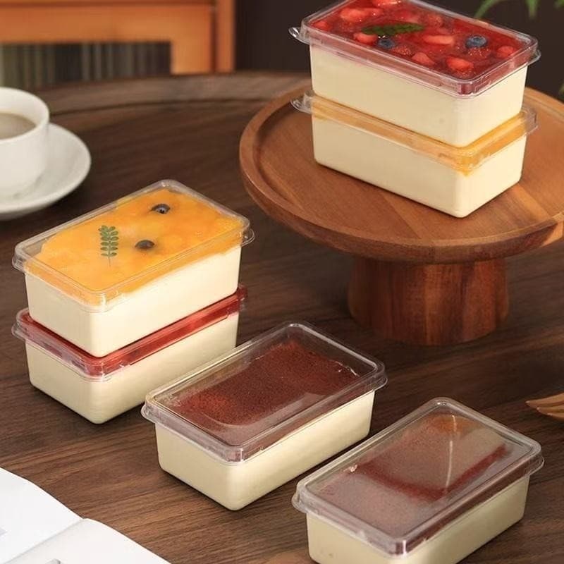 50ใบ กล่องขนม กล่องเค้ก PET ใส มีช้อน มีฝา สำหรับเค้ก สำหรับทิรามิสุ ร้านขายเค้ก รูปที่ 4