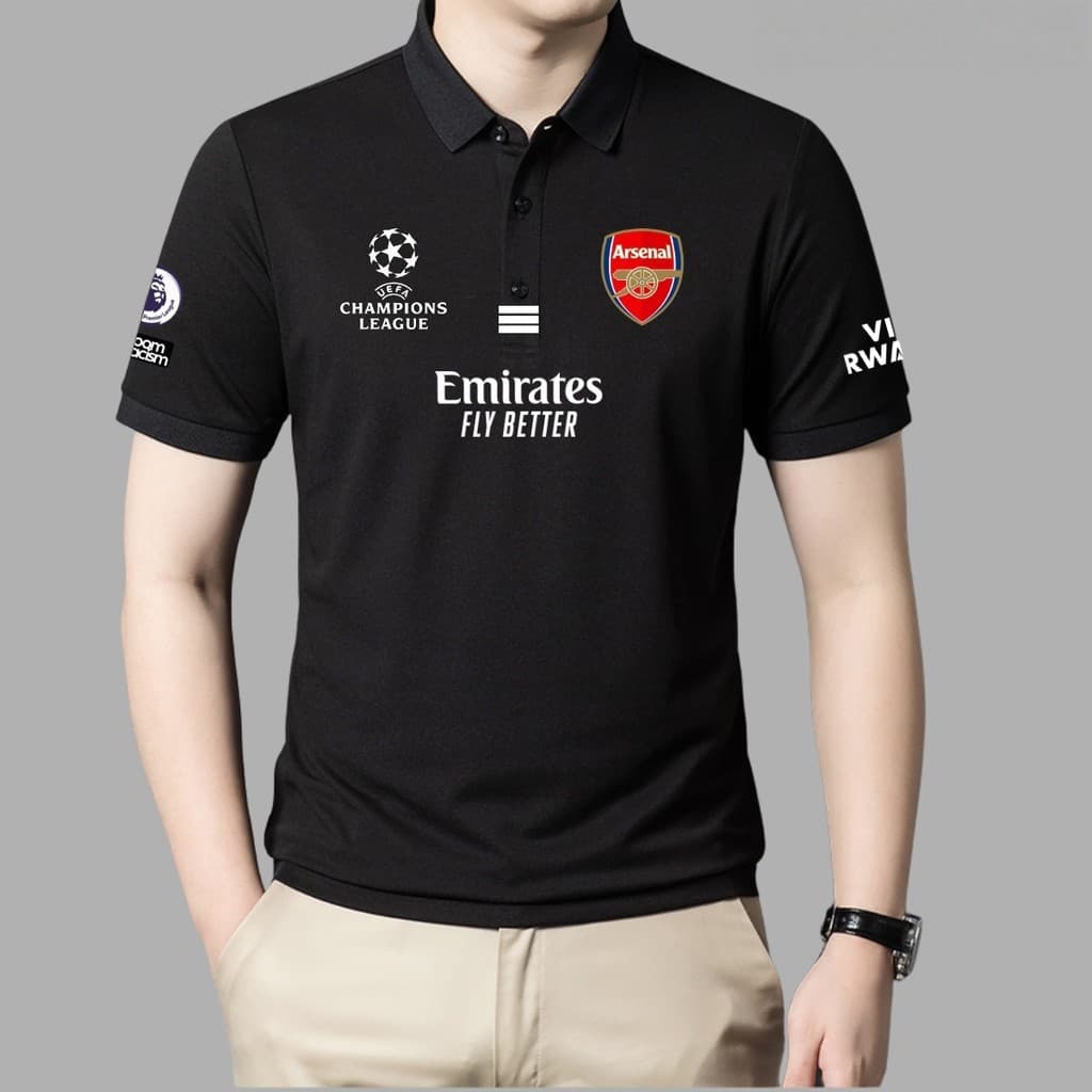 Arsenal Shirt, Polo Shirt Premier League Football Club Men's Polo Shirts and unisex polo รูปที่ 1