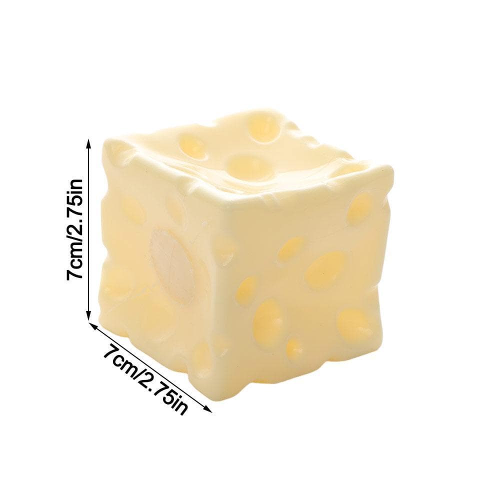 WXDX.TH ชีสบีบ Fidget ของเล่น, Anti-Stress Shapeable Jumbo Cheese Cube Stress Ball, Squishy Texture Non-Bounce ASMR Sensory Stress Toy เด็กผู้ใหญ่ รูปที่ 2