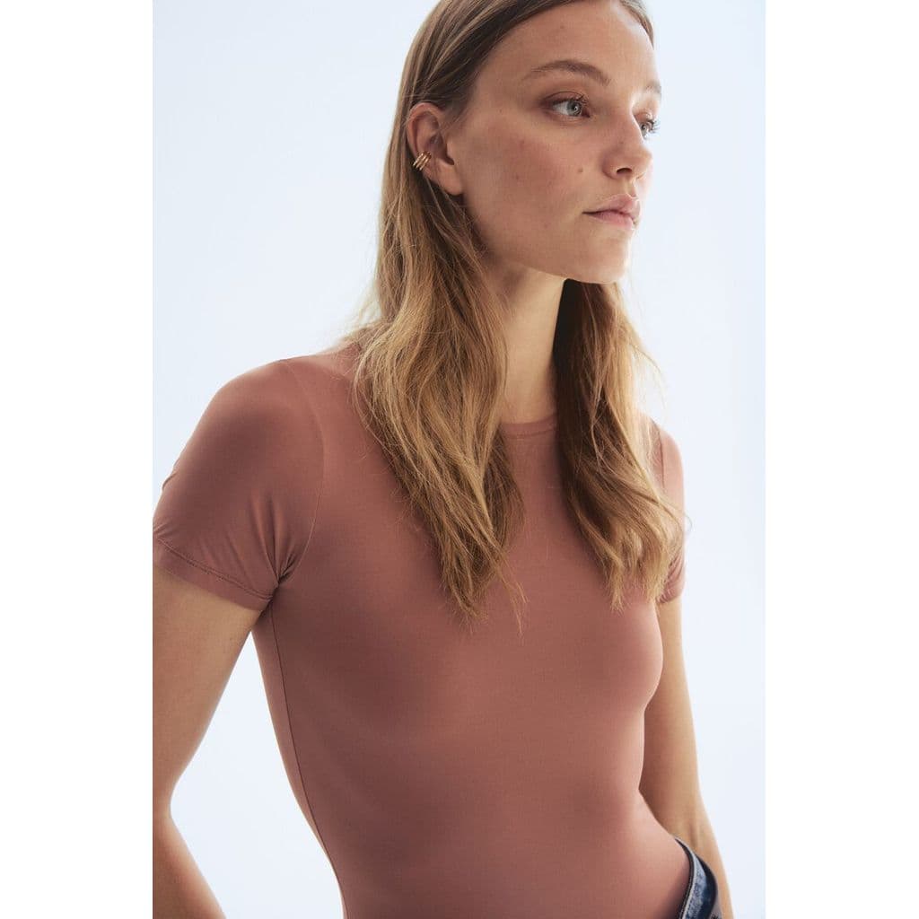 H&M บอดี้สูทไมโครไฟเบอร์แขนสั้น Women Short-sleeved microfibre body 1306119_1 รูปที่ 7