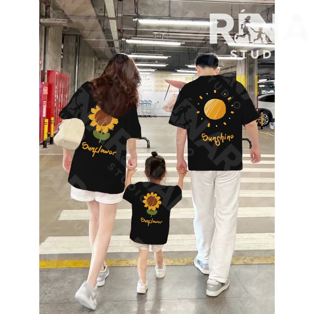🔥วัสดุใหม่ COD🔥RINA STUDIO🔥 ชุดครอบครัว 2025 ใหม่ เสื้อคู่แม่ลูก เสื้อยืดแขนสั้น เสื้อเด็ก เนื้อผ้าสบาย เบาเย็น