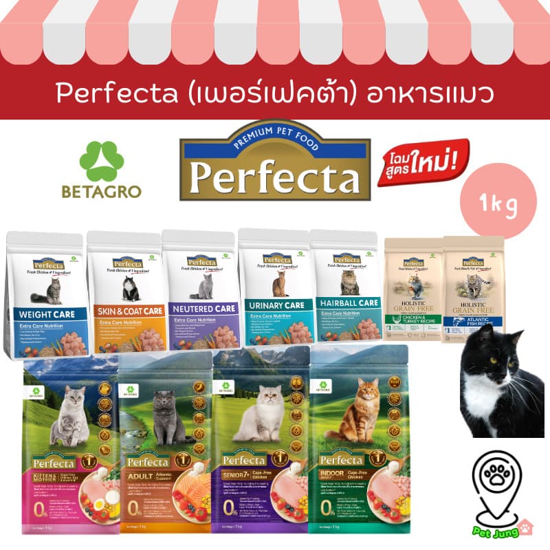 Perfecta เพอร์เฟคต้า อาหารแมวขนาด 1-1.2 กิโลกรัม รูปที่ 1