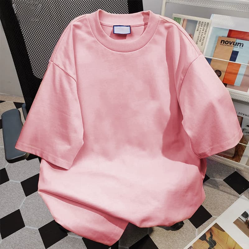 NFV ใหม่ล่าสุดแฟชั่นเกาหลี เสื้อยืดเปล่า ระบายอากาศ ผ้าหนายับยากรีดง่าย ผ้าฝ้าย 100% YG0 รูปที่ 4