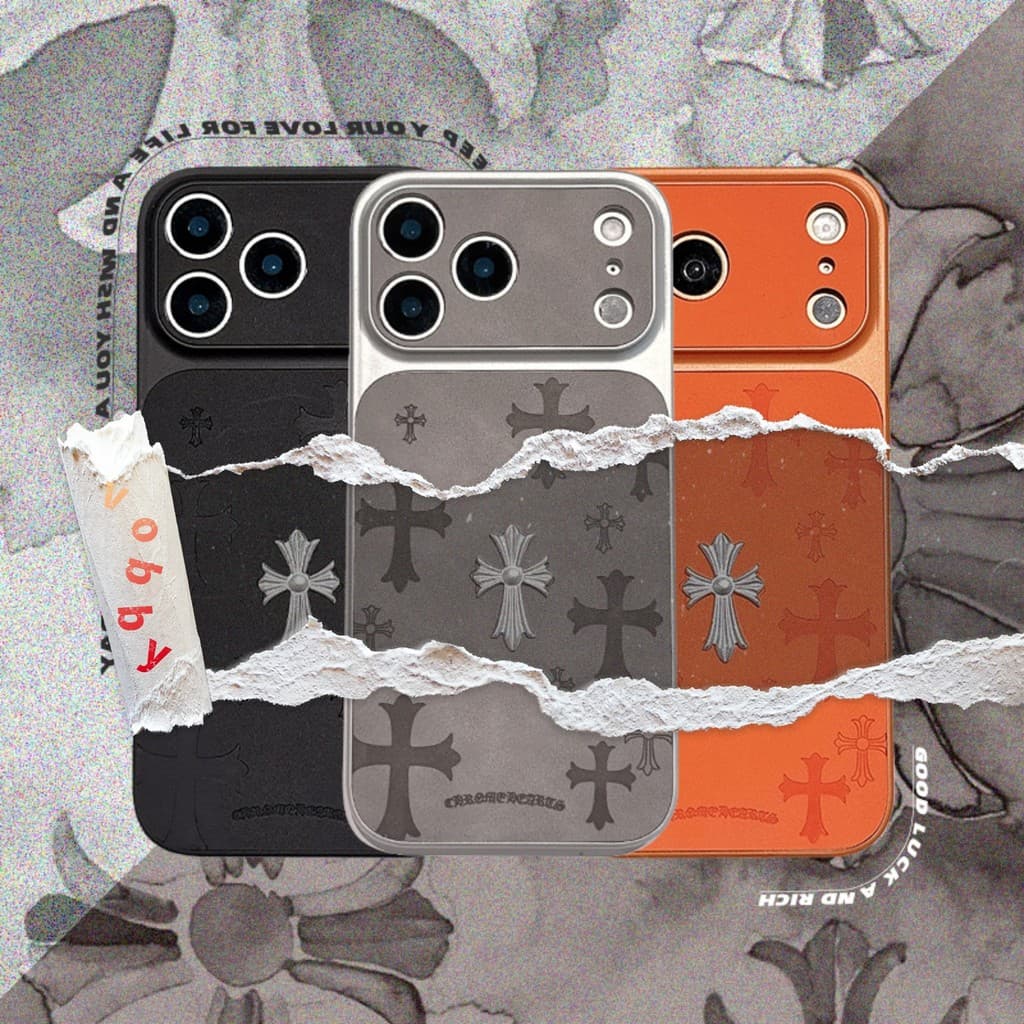 ทันทีเปลี่ยนเป็น IPhone 17 Full-Screen Cross โลหะสไตล์ Hard Shell เคสโทรศัพท์เหมาะสําหรับ IPhone17 17Pro 17ProMax 16 16ProMax 16Pro 15 15Pro 15ProMax 14ProMax 14 14Pro รูปที่ 1