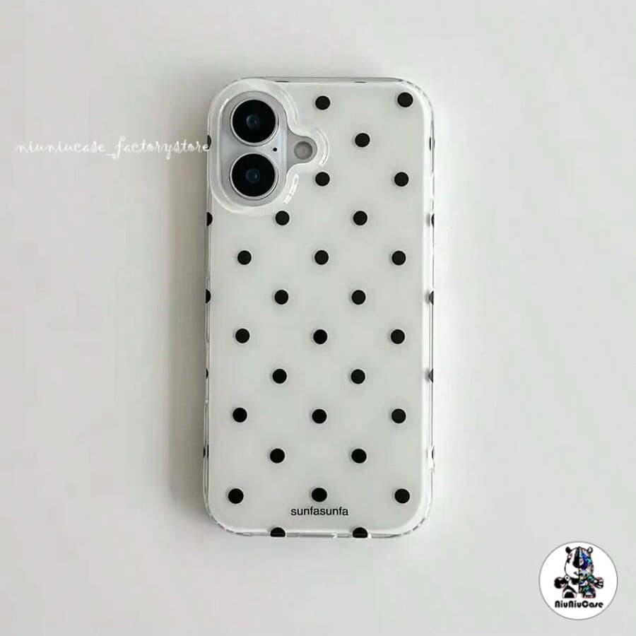 โปร่งใส จัดส่งจากประเทศไทย เคสจุดคลื่นสีดํา for iPhone เคสไอโฟน 11 12 13 14 17 15 16 PLUS PRO MAX X XS MAX XR 7/8PLUS รูปที่ 7