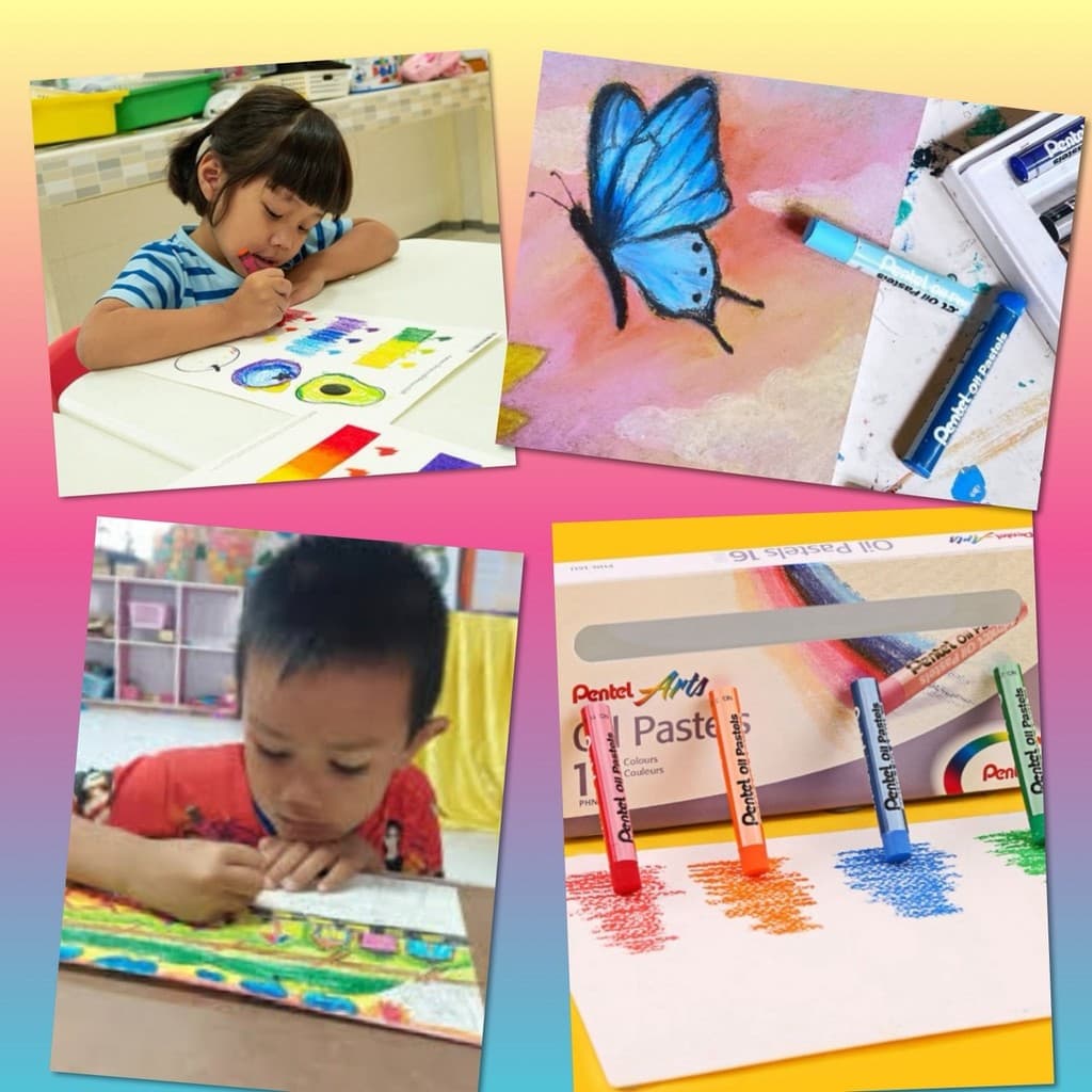 สีเทียน Oil Pastels ปลอดสารพิษ วาดภาพ ระบายสี งานศิลปะ รุ่นอัพเกรด เนื้อสีเนียนนุ่ม เขียนระบายง่าย สีสดใส ติดกระดาษ รูปที่ 8