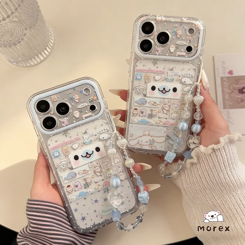 เคสใสหมีหูยาวโลมา น่ารักป้องกัน Redmi 15 A5 15C 13C 13 9A 9 10C 10 12C 12 14C A3 A1 Note 12 9 10 11 11s 14 13 Pro รูปที่ 1