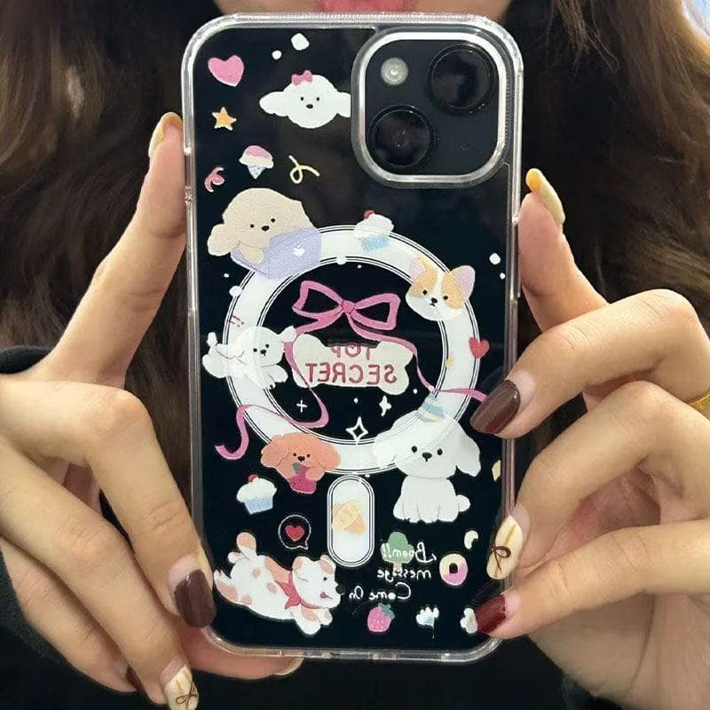 Kiddyแม่เหล็ก เคสใสกันกระแทก เคสสําหรับไอโฟน 11 เคสชาร์ได้ สำหรับ IPhone 13 17 16 15 7Plus 14 12 11 Pro MAX 8 7 Plus รูปที่ 3