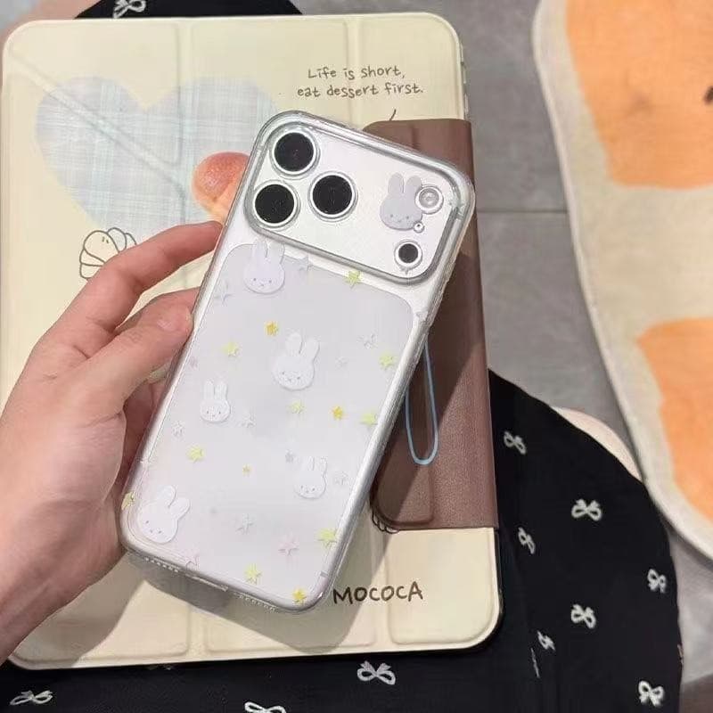 GOODเคสไอโฟน 11 สำหรับIPhone 17 11 15 13 12 16 14 Pro Max X XR 14 7 8 Plus SE ฮิต เคสใส ลายมิฟฟี้กระต่าย น่ารัก รูปที่ 3