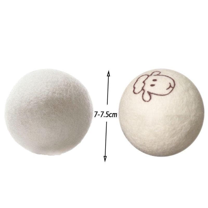 ลูกบอลซักผ้าเหล่านี้ทำจากขนแกะแท้ 100% แต่ละแพ็คบรรจุ 6 ลูก ช่วยลดรอยยับบนเสื้อผ้าขณะอบแห้ง รูปที่ 7