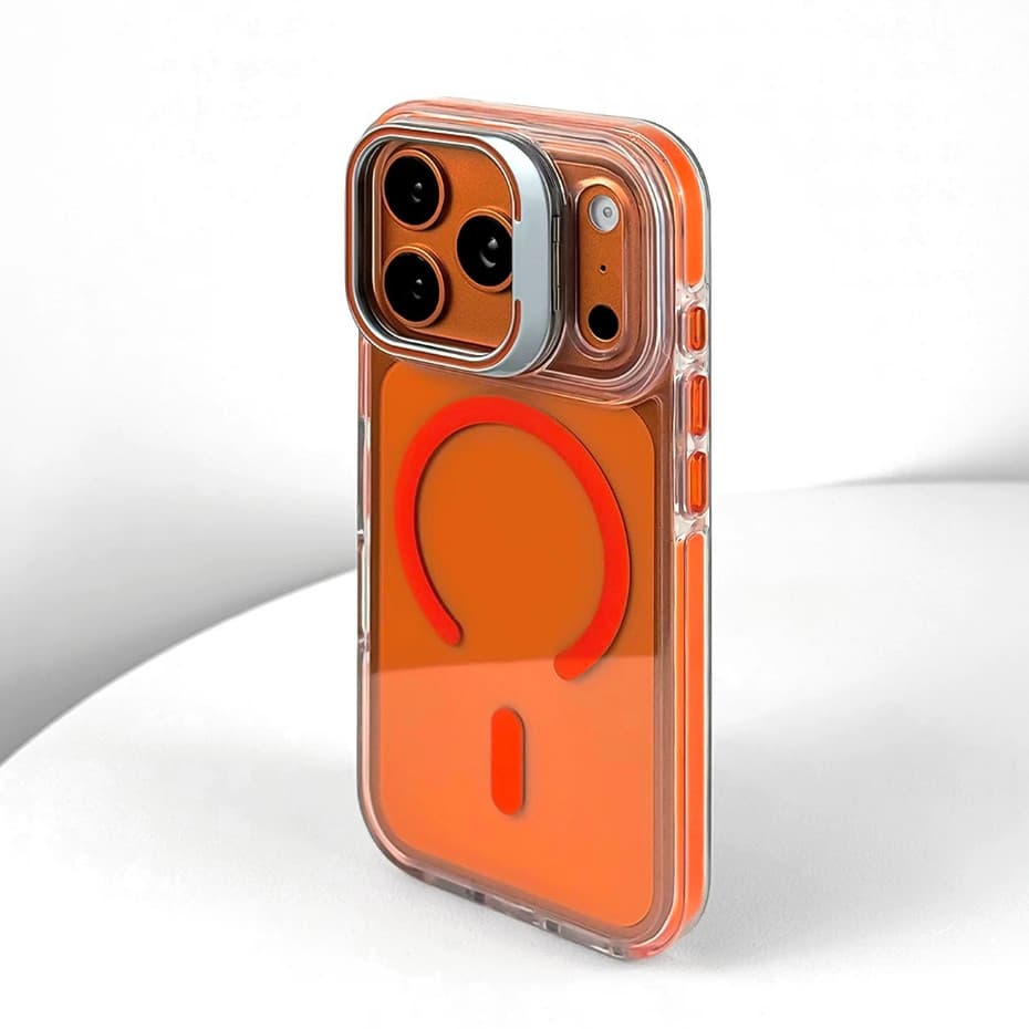 【Metal Bracket/Hight quality/Transparent Acrylic hard case/Gray】เคส compatible for iphone 11 12 13 14 15 16 17 pro max case รูปที่ 6