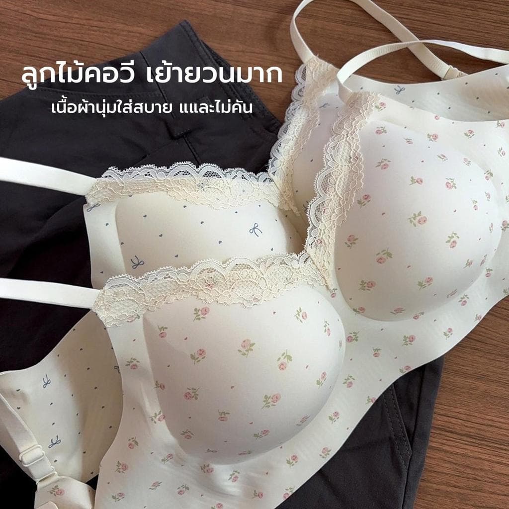 ชดชั้นในลายดอก สไตล์ญี่ปุ่น น่ารักอ่อนหวาน สวม ใส่สบายสุดๆ รูปที่ 2