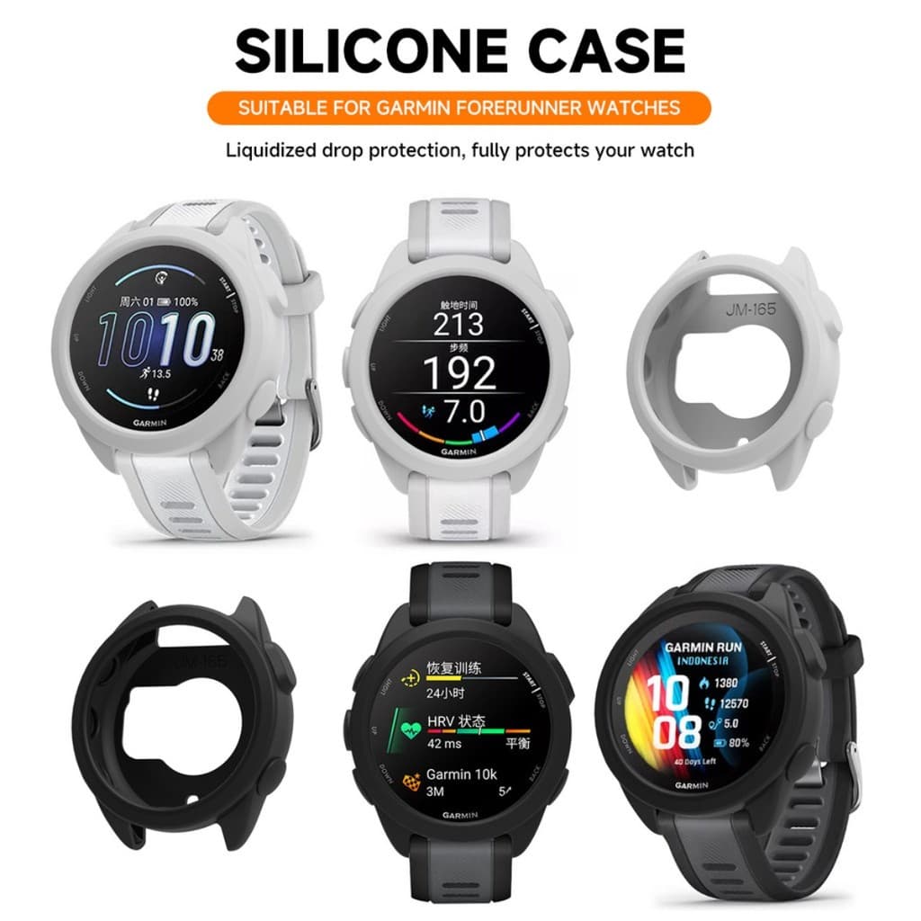 สายรัดซิลิโคน + เคสป้องกันเชลล์สําหรับผู้เบิกทาง Garmin 165 Smartwatch Soft Screen Protector Case Band อุปกรณ์เสริม รูปที่ 2