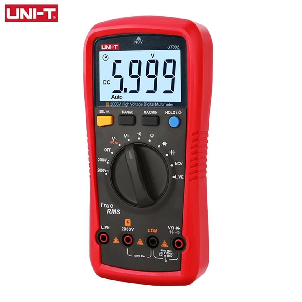 Uni-t UT892 2000V AC/DC มัลติมิเตอร์แบบดิจิตอลแรงดันสูง AC DC โวลต์มิเตอร์ True RMS รูปที่ 3