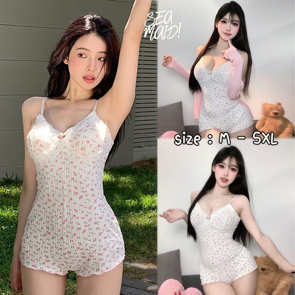 SEA MAID ชุดจั๊มสูท ชุดนอนสายเดี่ยว ชุดนอนไม่ได้นอน มีไซส์ M-5XL | น้ำหนัก 40-100 กก.Y333 รูปที่ 1