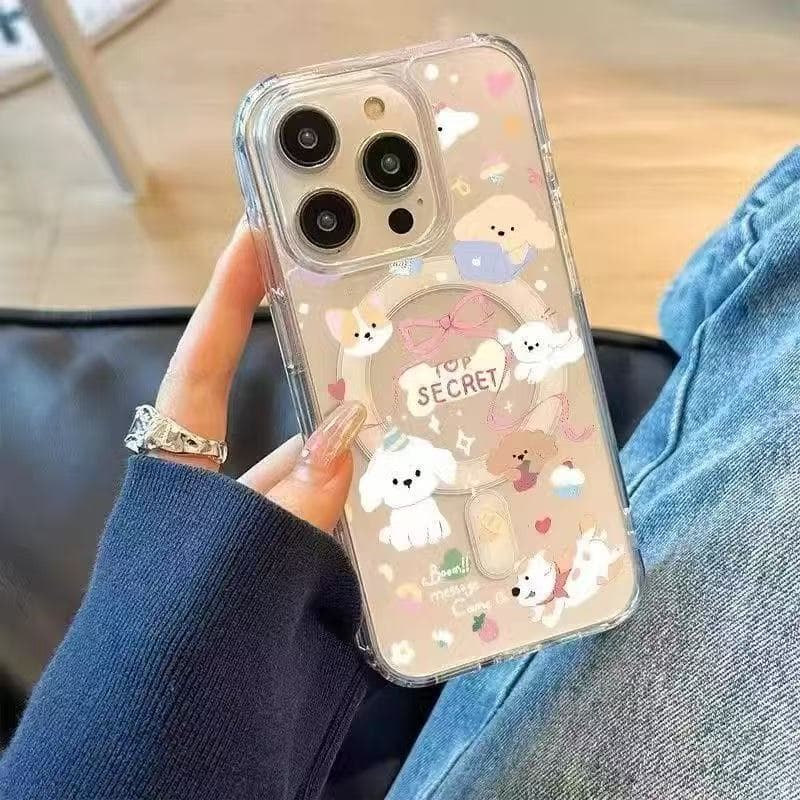 Kiddyแม่เหล็ก เคสใสกันกระแทก เคสสําหรับไอโฟน 11 เคสชาร์ได้ สำหรับ IPhone 13 17 16 15 7Plus 14 12 11 Pro MAX 8 7 Plus รูปที่ 7