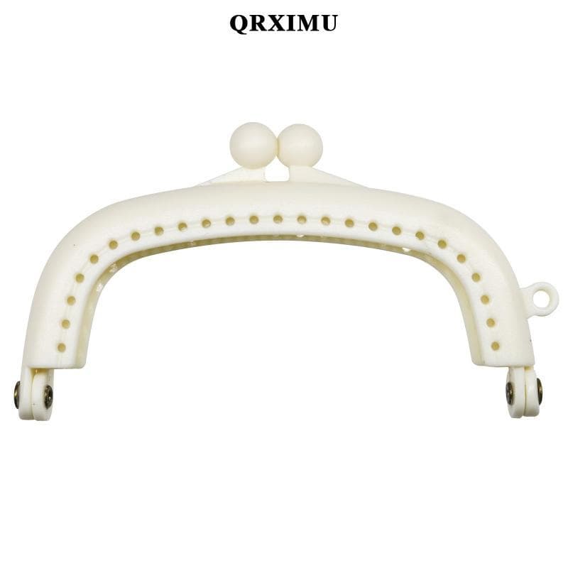 Sharprepublic 10 ชิ้นเรซิ่นกรอบ Kiss Clasps ล็อค DIY Craft ทรงโค้ง สําหรับเย็บกระเป๋าหนังและโทรศัพท์ รูปที่ 7