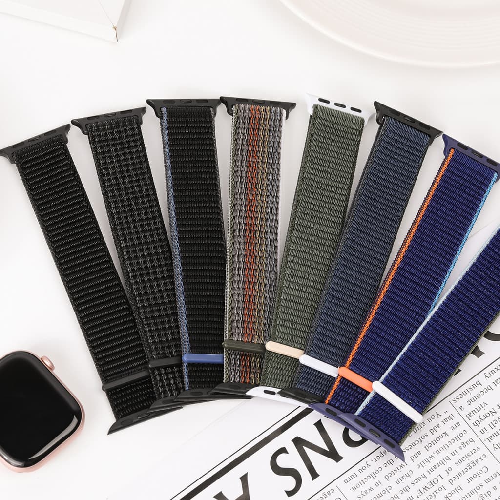 สายไนล่อนอ่อน แบนด์ปรับได้ for Smartwatch iWatch Ultra SE 3 2 Series 11 10 9 8 7 6 5 4 3 49มม. 46 45 42มม.41มม.38มม รูปที่ 2