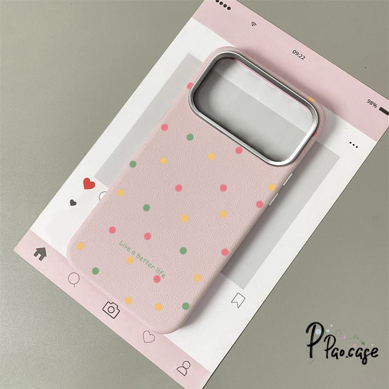 เคสไอโฟน17 16 เคสหนังวัว ลายจุดสีสดใสฮิต สำหรับiPhone 17 13 AIR 14 15 16 12 11 Pro Max 7 8 14 15 16 Plus XR X SE 2 3 รูปที่ 4
