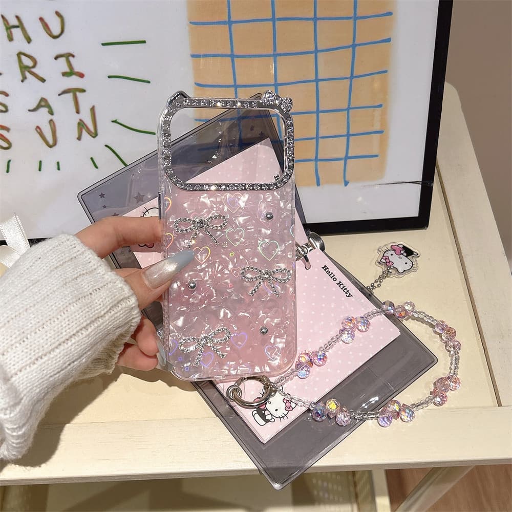 เหมาะสําหรับ iPhone 17 Promax 3D Bow ShellรูปแบบGradient Loveเคสโทรศัพท์Iphone 16 Girl Bow 15 14 13 12 11 Pro Max Soft Edge anti drop Cover รูปที่ 9