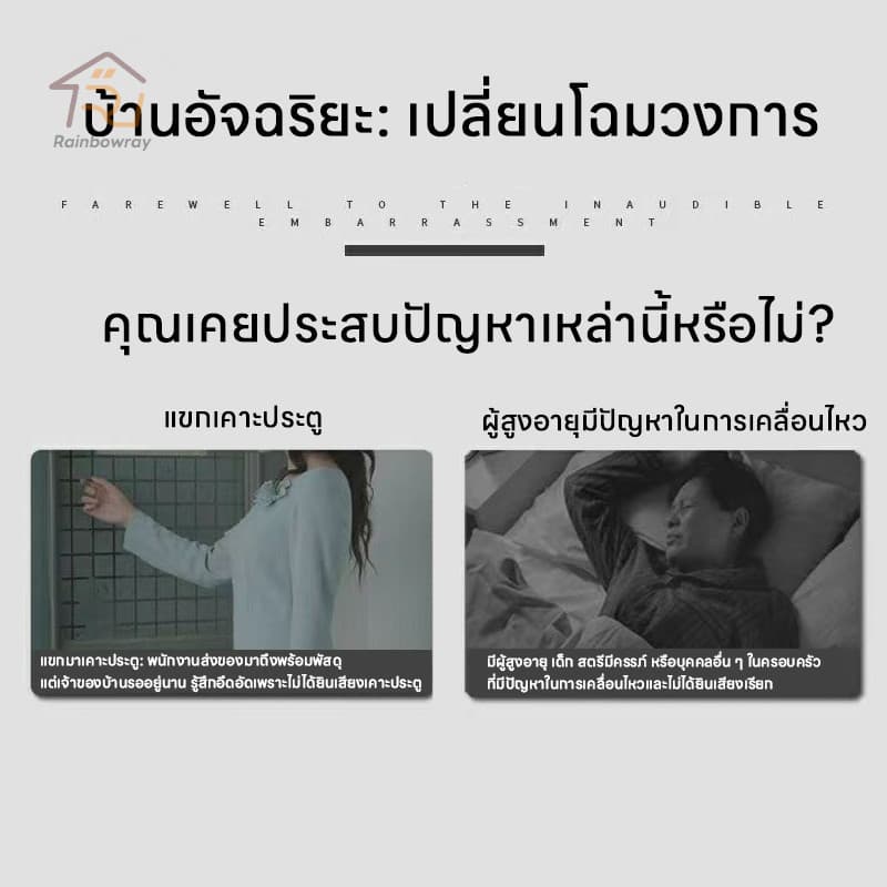 กริ่งประตูไร้สาย กริ่งไร้สาย ออดไร้สายปรับ 180M ริงโทน 61เสียง คุณภาพเสียงคมชัดติดตั้งง่าย รูปที่ 2