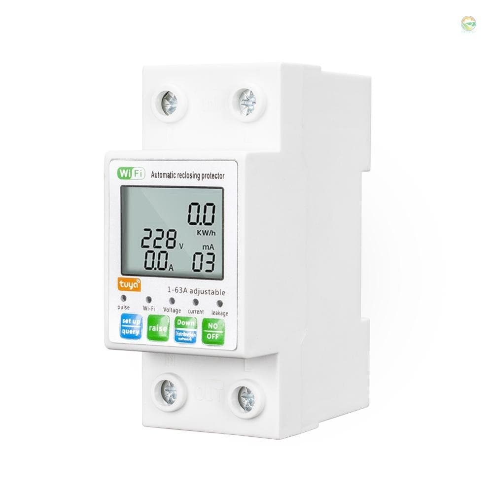 Tuya WiFi อัจฉริยะอัตโนมัติ จอแสดงผล LCD สวิทช ์ Power Meter Protections Values Settable รองรับ COD รูปที่ 7