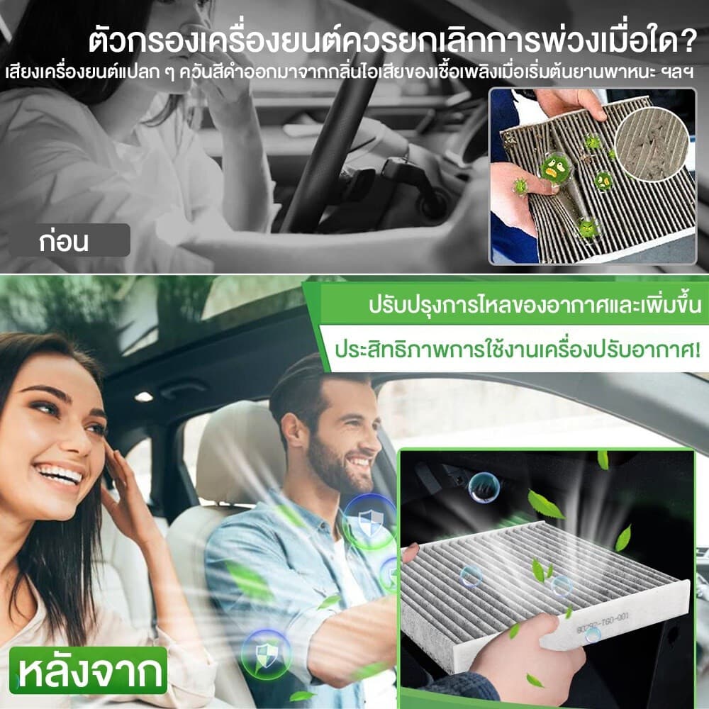 กรองแอร์ CITY 08-18, JAZZ 08-19, CIVIC FC-FK, HRV , BRV, Brio ,Freed กรองฝุ่นละอองPM2.5 #80292-TGO-W02 รูปที่ 3