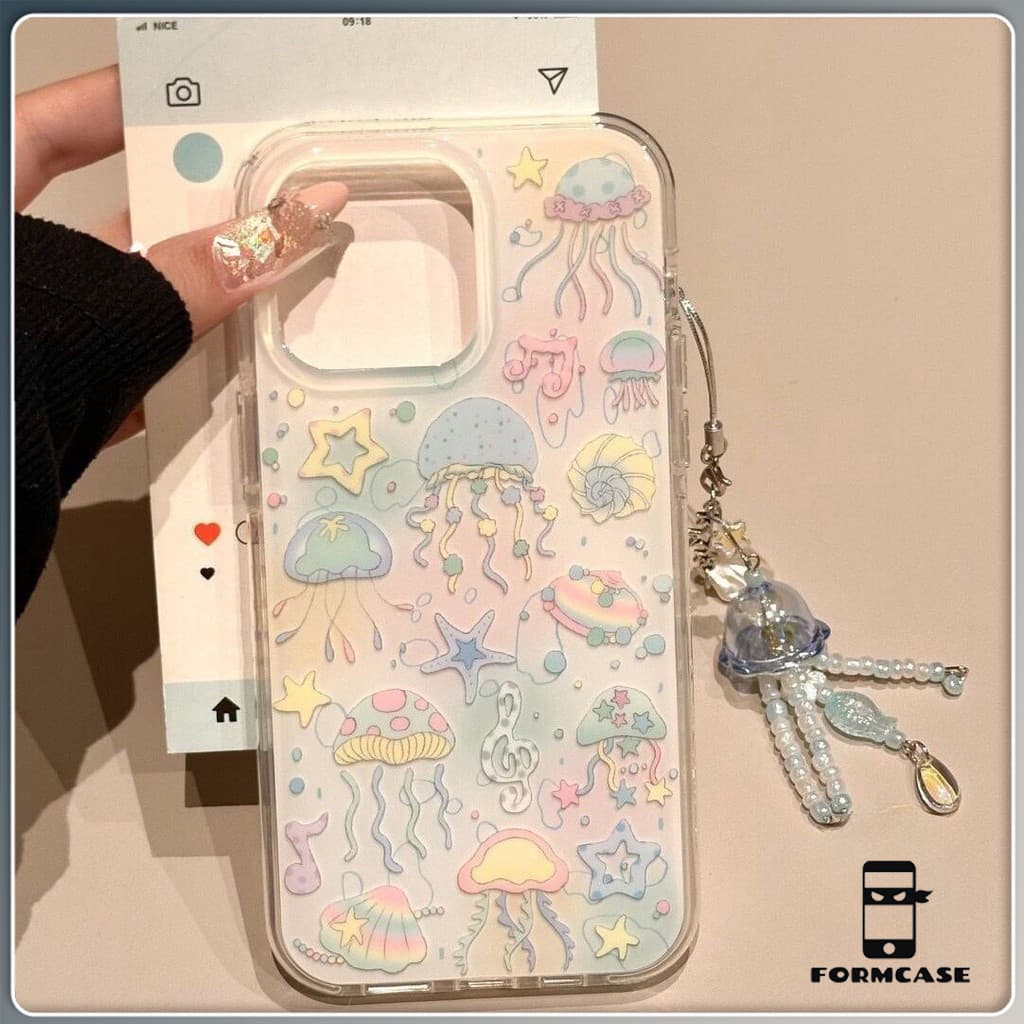 โปร่งใส จัดส่งจากประเทศไทย สิ่งมีชีวิตใต้ทะเลแปลกประหลาด for iPhone เคสไอโฟน17 11 12 13 14 15 16 PLUS PRO MAX X XS MAX X รูปที่ 1