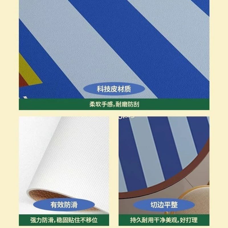 Bauhaus สไตล์ Placemat พรีเมี่ยมกันน้ํา Oilproof หนังบนโต๊ะอาหาร Mat โต๊ะกาแฟโต๊ะ Decor Mat รูปที่ 5