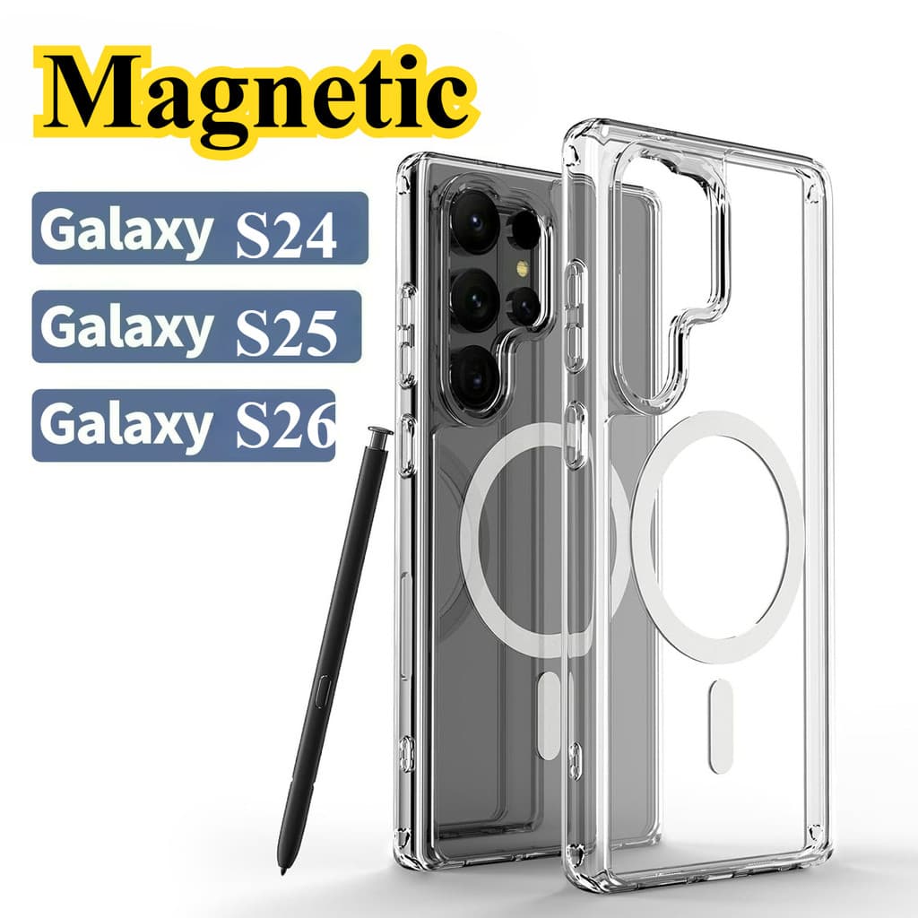Magnetic เคสโทรศัพท์ For Samsung A56 A55 A54 A06 A17 A07 A16 A36 A37 A57 A35 A15 S25 S26 Ultra A26 S24 S23 Ultra รูปที่ 1