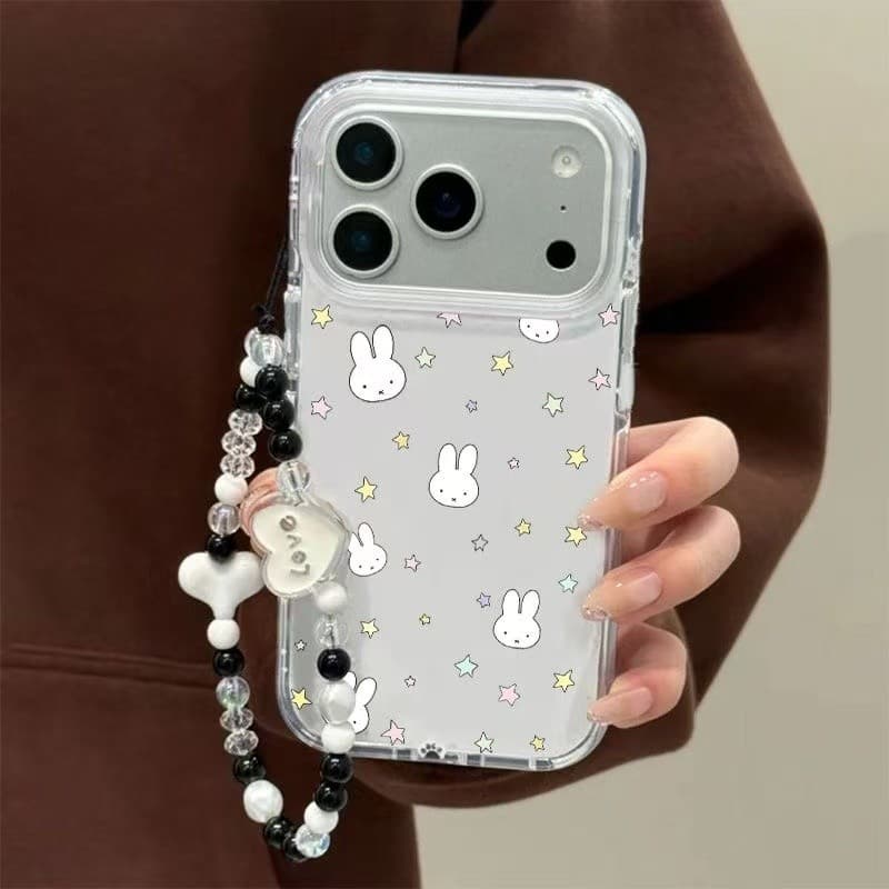GOODเคสไอโฟน 11 สำหรับIPhone 17 11 15 13 12 16 14 Pro Max X XR 14 7 8 Plus SE ฮิต เคสใส ลายมิฟฟี้กระต่าย น่ารัก รูปที่ 2
