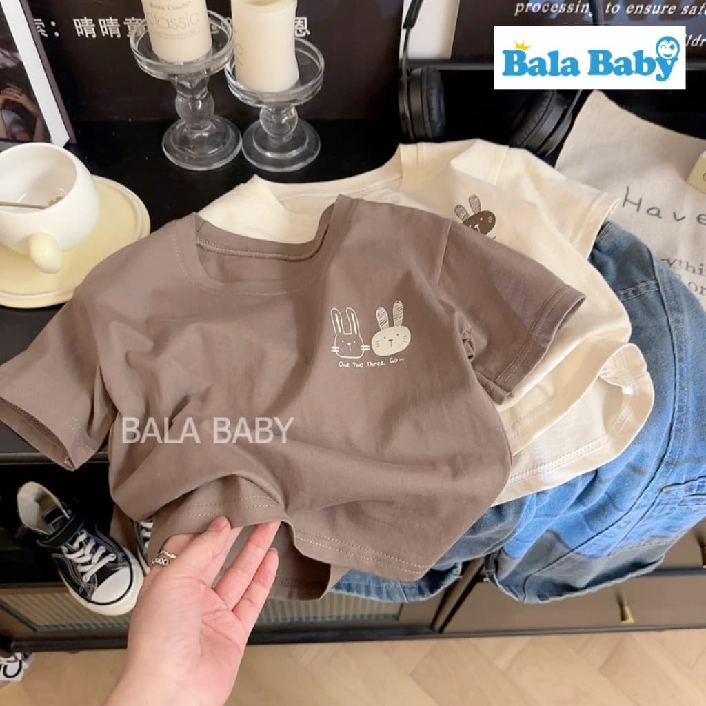 เสื้อยืดเด็ก เสื้อยืดมินิมอลสำหรับเด็ก เนื้อผ้า cotton ใส่ได้ทั้งเด็กผู้ชายและผู้หญิง Size80-120cm DXT02 รูปที่ 6