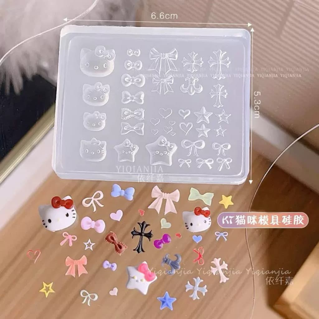 บล็อกซิลิโคน บล็อกทะเล ติตตี้ แม่พิมพ์ซิลิโคน DIY สำหรับตกแต่งเล็บ รูปที่ 5