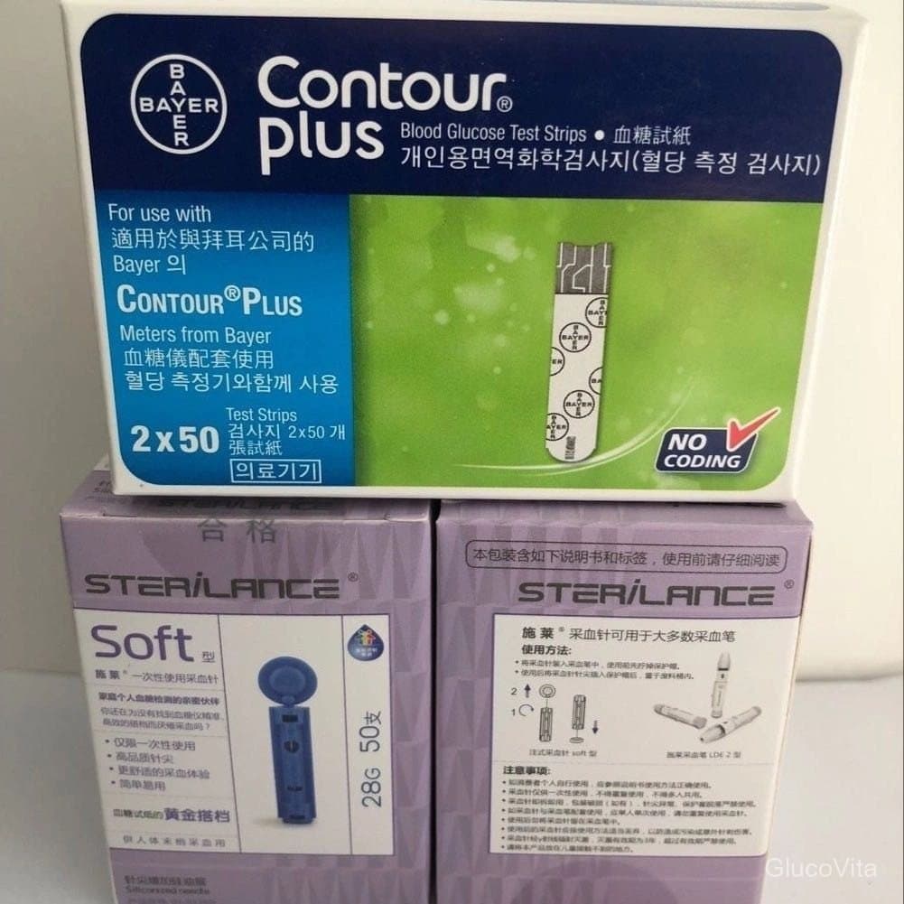 แถบทดสอบ Contour Plus 50/100 แผ่น GlucoVita รูปที่ 5
