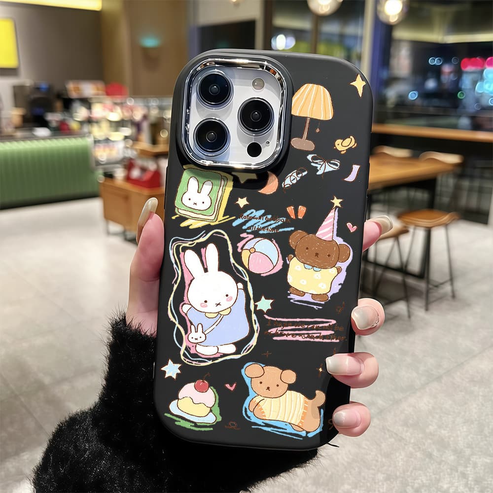 จัด ในพื้นที่เคสโทรศัพท์โลหะสัตว์น้อยผู้กล้าหาญสำหรับ iPhone16 14 13 11 6 7 8 plus pro promax รูปที่ 9