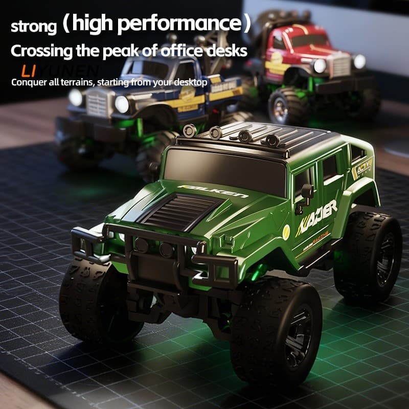 1/64โลหะผสมRC off-roadรถMiniของเล่นรีโมทคอนโทรล1/64ขนาดเล็กBigfootรุ่นยานพาหนะเดสก์ท็อปของเล่นรถเด็กของขวัญ รูปที่ 5