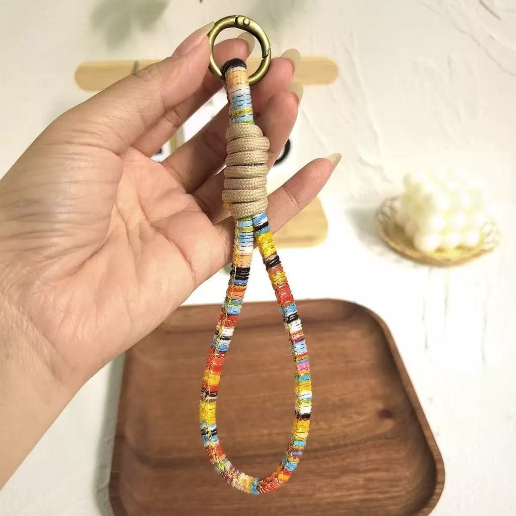 สายคล้องโทรศัพท์มือถือแบบสั้น พร้อมโซ่ไข่มุกและหนัง ใช้เป็นสายหิ้วหรือคล้องข้อมือก็ได้ ตกแต่งกระเป๋า รูปที่ 9
