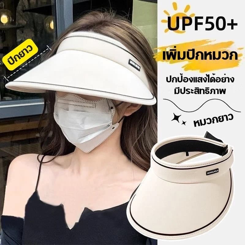 COZII หมวก หมวกกันแดด แบบปีกกว้าง มีซิบติดตามขนาดศรีษะ ป้องกันUV 99% พับเก็บได้ ไม่เสียทรง รูปที่ 2